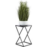 HowHomely Stojan na květiny LOFT 40x23,5 cm černá DD0308 – Zboží Dáma