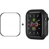 Obal a kryt k chytrým hodinkám ENKAY Plastový kryt s tvrzeným sklem pro Apple Watch 9 / 8 / 7 45mm černý 35663