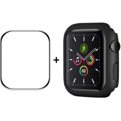 ENKAY Plastový kryt s tvrzeným sklem pro Apple Watch 9 / 8 / 7 45mm černý 35663 – Zbozi.Blesk.cz