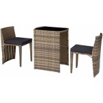 tectake 403769 ratanový set bistro hamburg - přírodní – Zboží Dáma
