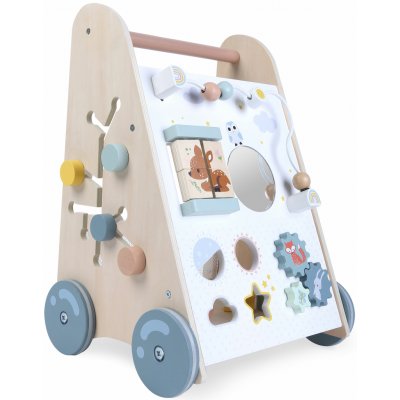 ECOTOYS Dřevěné chodítko pro děti s pohyblivými prvky – Hledejceny.cz
