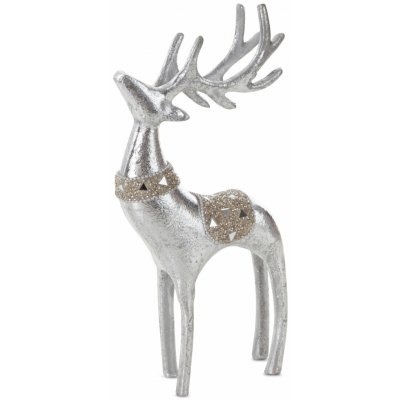 EUROFIRANY VÁNOČNÍ DEKORAČNÍ FIGURKA DEER 30CM STŘÍBRNÁ – Hledejceny.cz