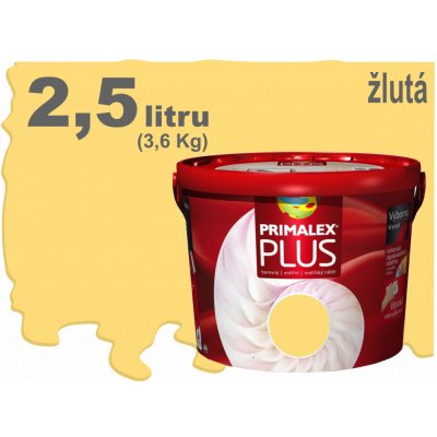 Primalex Plus 2,5 l - žlutá – Zboží Mobilmania