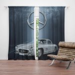 Sablio Závěs Mercedes-Benz 300 SL V lese: 2ks 140x250cm – Hledejceny.cz