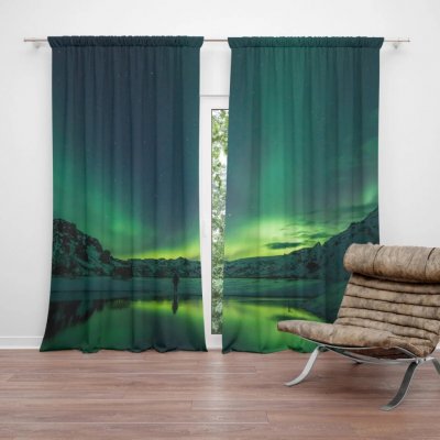 Sablio Závěs Zelená záře: 2ks 140x250cm – Hledejceny.cz