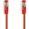 síťový kabel Nedis CCGP85221RD025 S/FTP CAT6, zástrčka RJ45 - zástrčka RJ45, 0,25m, červený