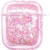 Pouzdro na sluchátka iWill PC Protective Liquid Floating Glitter Apple Airpods Case Heart iWillf1