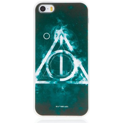 Pouzdro AppleMix Harry Potter Apple iPhone 5 / 5S / SE - gumové - Relikvie smrti - černé