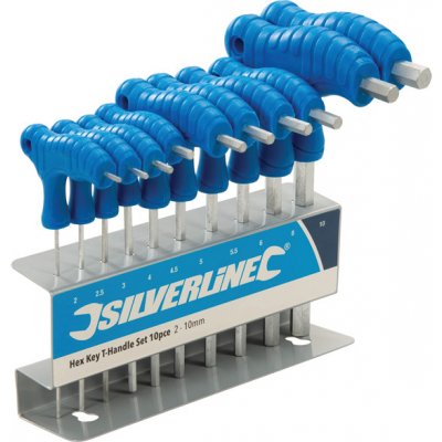 Sada inbus T klíčů 2 10 mm 10 ks Silverline – HobbyKompas.cz