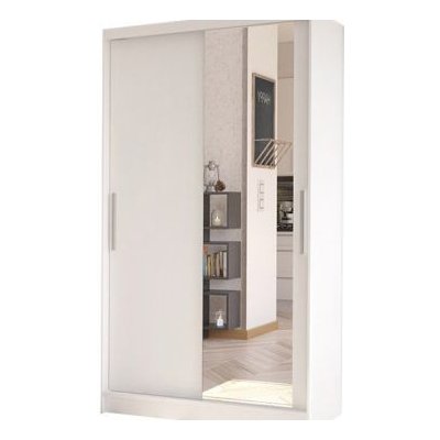 Kapol Costa VI 100 cm s posuvnými dveřmi s velkým zrcadlem Matná bílá