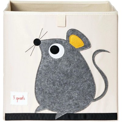Box 3 Sprouts Myš plstěná 33 x 33 x 33 cm béžová – Sleviste.cz