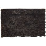 Sanu Babu Antik dřevěná raznice na tisk přehozů s indickým motivem 18 x 12 x 7 cm – Zboží Dáma