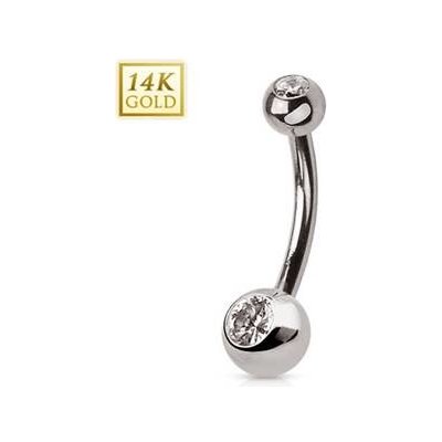 Šperky4U zlatý piercing do pupíku banánek velký ZL01091C-WG – Zbozi.Blesk.cz