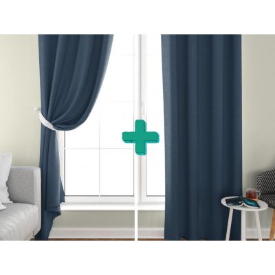 2x Tmavě modrý závěs OXFORD 140x250 cm – Sleviste.cz