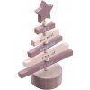 Vánoční dekorace MFP 8886375 Stromeček dřevěný s hvězdou hnědý