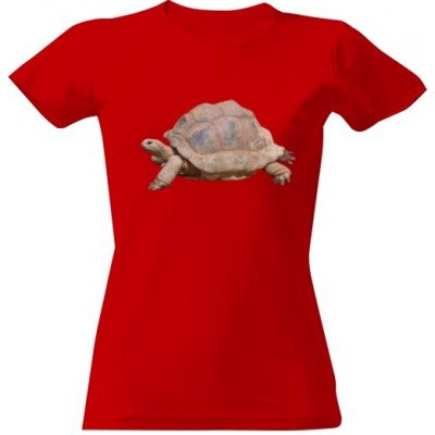 Tričko s potiskem Želva dámské Červená – Zboží Dáma