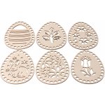 ČistéDřevo Velikonoční kraslice k obháčkování 6 ks – Zboží Mobilmania