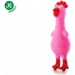 JK ANIMALS vinylová slepička růžová pískací 18 cm – Hledejceny.cz