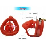 bdsm bondage shop Silikonový pás cudnosti pro muže s výstupky Barva Červená Škrtící kroužek 40 mm – Sleviste.cz