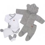 Kojenecká 5D pletená souprava do porodnice šedá – Zboží Dáma Kojenecká 5D pletená souprava do porodnice šedá – Zboží Dáma