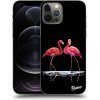 Pouzdro a kryt na mobilní telefon Apple Pouzdro Picasee ULTIMATE CASE MagSafe Apple iPhone 12 Pro - Flamingos couple