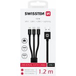 Swissten 72501103 3in1 1,2 m, černý – Zboží Živě