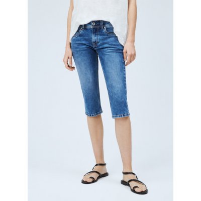 Pepe Jeans denim 3/4 kalhoty SATURN CROP modré – Zbozi.Blesk.cz