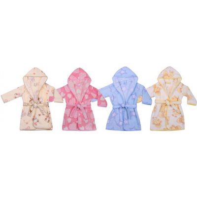 Duet Baby Dětský župan Coral tisk 3D fleece