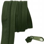 Zip spirálový khaki 5 mm metráž – Hledejceny.cz