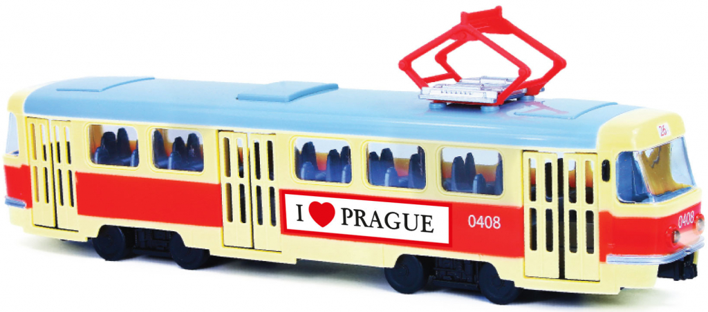 RAPPA Tramvaj která hlásí zastávky česky 28 cm PRAGUE