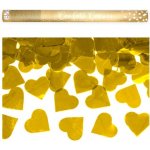 PartyDeco VYSTŘELOVACÍ KONFETY srdce zlatá 60cm – Zboží Dáma