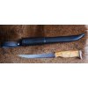 Kuchyňský nůž Arctic Legend Fillet filetovací pevný nůž s pouzdrem rukojeť bříza 16 cm