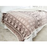 B.E.S. Petrovice Deka s beránkem Buffalo Vločky šedo-bílé 150x200 – Zboží Dáma