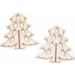 Prima-obchod Vánoční dřevěné ozdoby k nalepení k zavěšeníbarva 3 přírodní sv. stromeček – Zboží Dáma