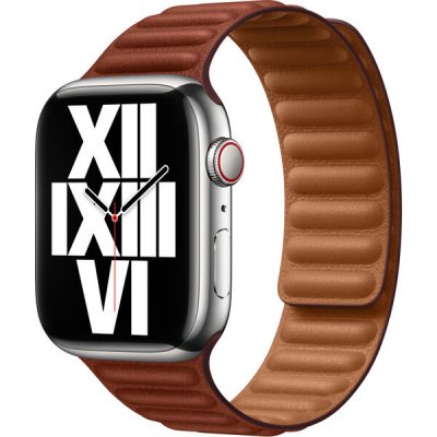 Apple Watch 45mm cihlově hnědý kožený tah – S/M MP853ZM/A