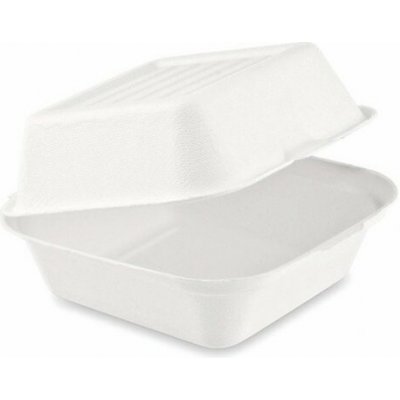 EKO Burger box 17x17x9,5cm z cukrové třtiny (50ks) – Zboží Mobilmania