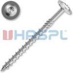 Konstrukční vrut 6x70 TX 30 talířová hlava zinek bílý (200 ks/bal) TORX – Sleviste.cz