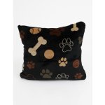 MKLuzkoviny.cz mikroplyš Exclusive Psí tlapky černé 40 x 40 cm – Sleviste.cz