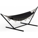 Blumfeldt Houpací síť SwayStation Boho, 400 x 116 cm, odolná proti povětrnostním vlivům, nerezavějící Krémová – Zboží Dáma