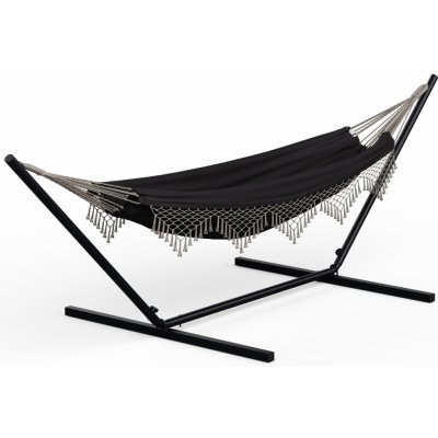 Blumfeldt Houpací síť SwayStation Boho, 400 x 116 cm, odolná proti povětrnostním vlivům, nerezavějící Krémová – Zboží Dáma