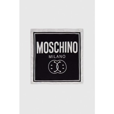 Moschino hedvábný kapesníček x Smiley černá M5690.50209