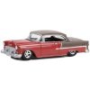 Sběratelský model GreenLight Chevrolet Bel Air 1955 červená 1:64