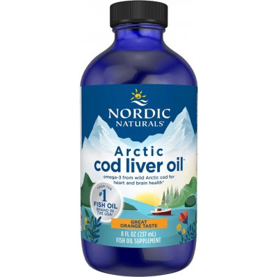 Nordic Naturals Olej z jater arktické tresky, 1060 mg 237 ml Pomeranč – Hledejceny.cz