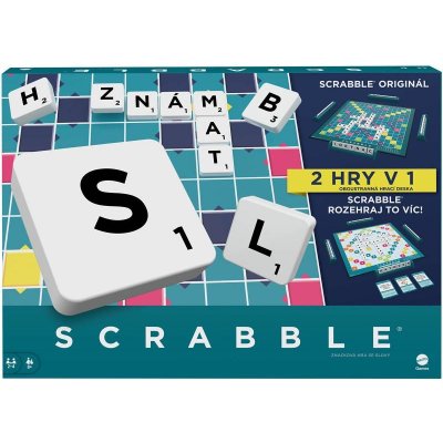 Mattel HRA Scrabble originál 2v1 CZ (společenská hra)