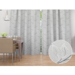 Biante Dekorační závěs Leona LN-165 Pnoucí lístky na šedém 130x200 cm – Hledejceny.cz