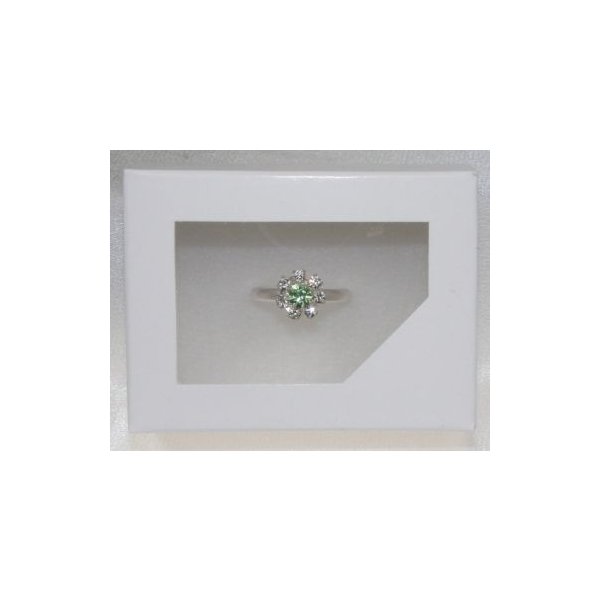Prsten Prsteny dárkově 5810-0001+E21 MS01 Světle zelená krystal