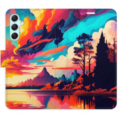 Pouzdro iSaprio Flip s kapsičkami na karty - Colorful Mountains 02 Samsung Galaxy A34 5G
