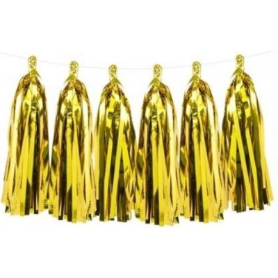 Party Deco Girlanda střapce zlaté - 150 cm – Zboží Mobilmania