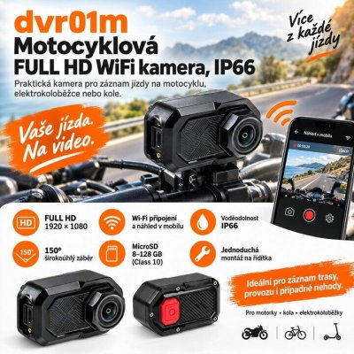 Motocyklová FULL HD, WiFi kamera, IP66 – Hledejceny.cz