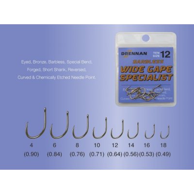 Drennan Wide Gape Specialist Barbless vel.16